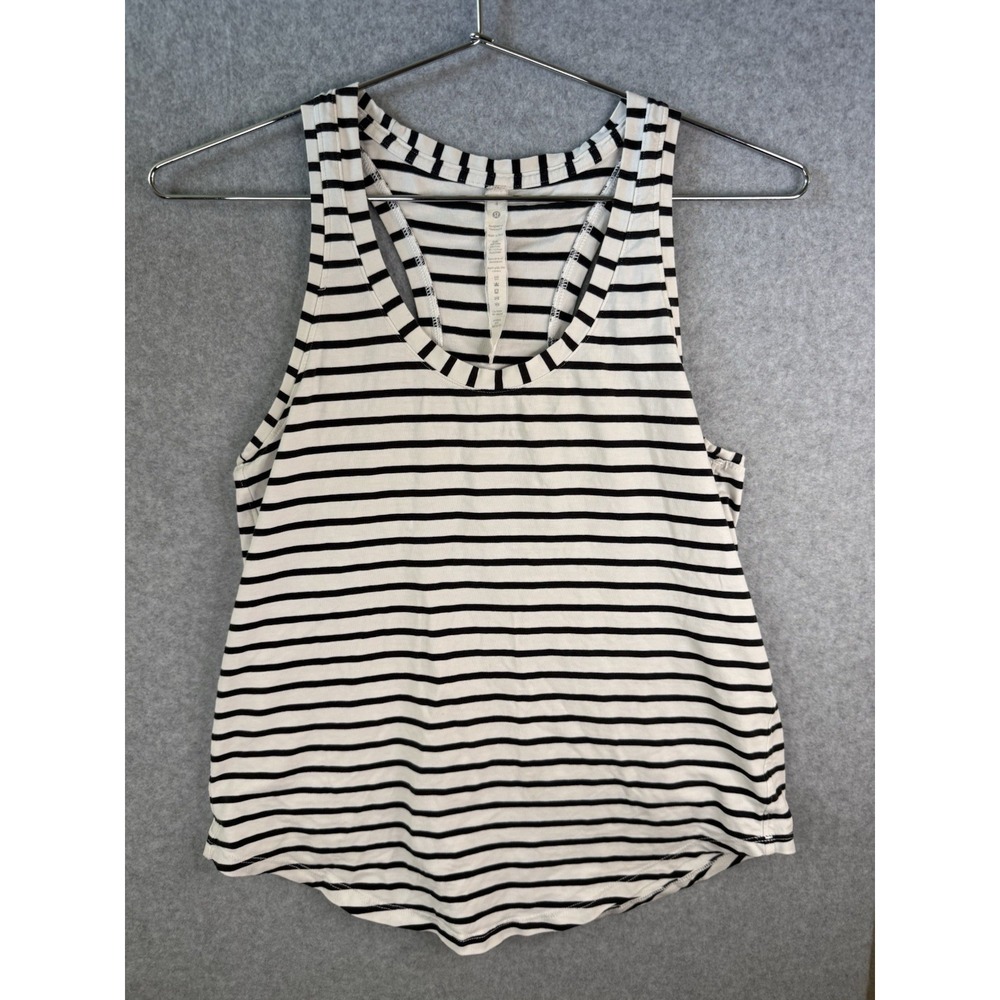 Lululemon love tank classic fit yachtie stripe white and black